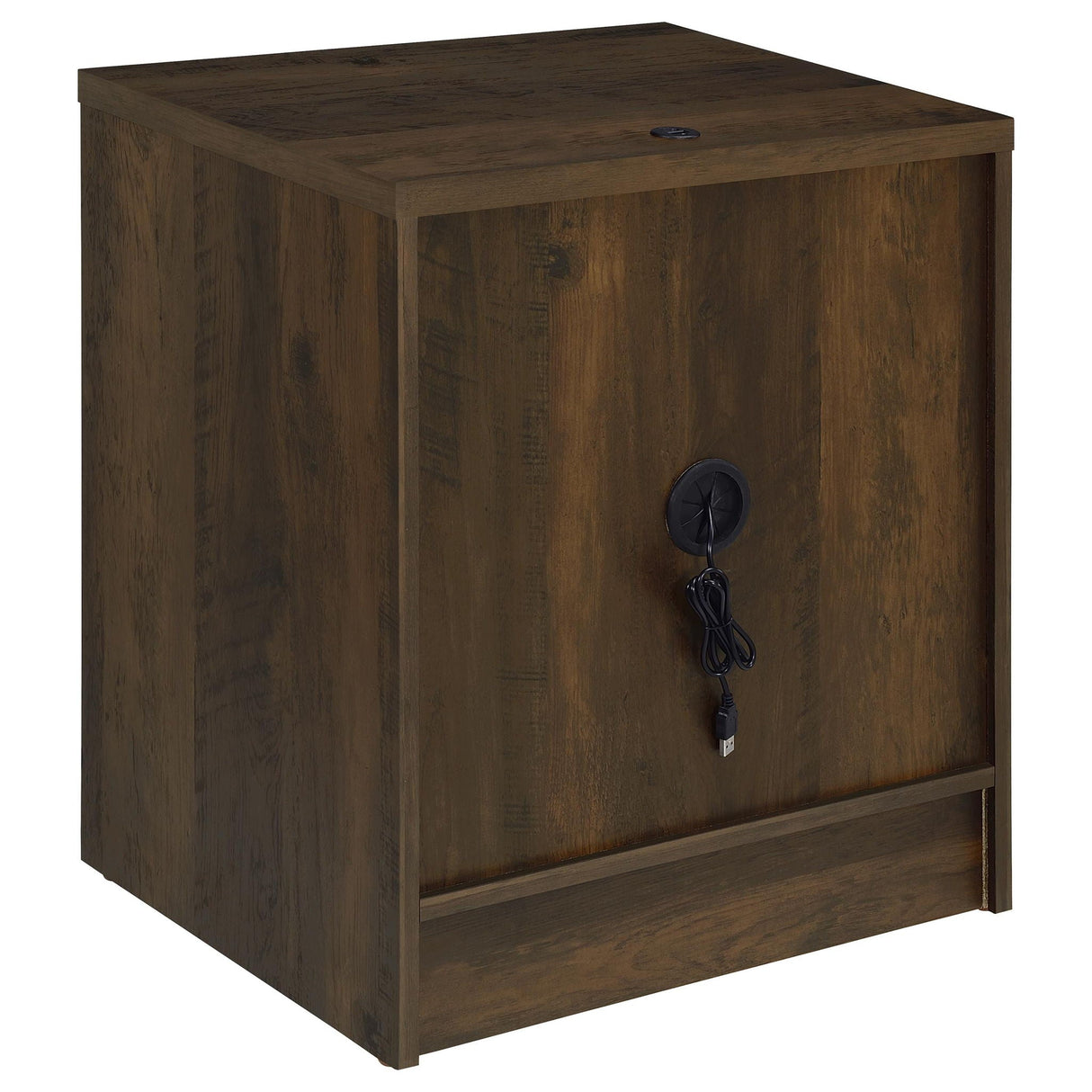 Westpark 2-drawer Nightstand LED Lights and USB Dark Pine