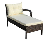 Outdoor Patio Furniture 3-Piece Conversation Set (Beige Cushion)