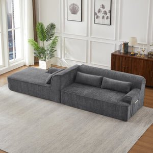 Chenille L-Shape Luxury Sectional Sofa