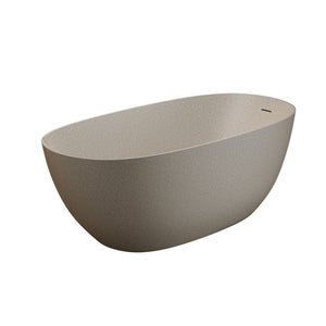 61'' Freestanding Bathtub with Overflow and Pop-up Drain