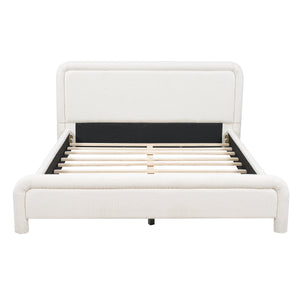 Queen Size Upholstered Platform Bed Frame