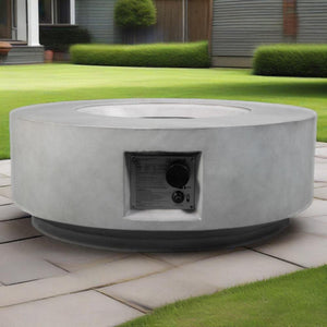 30" Propane Gas Fire Pit Table - Light Gray Concrete