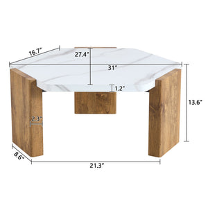 31-Inch Modern-Style Hexagonal Coffee Table