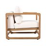 Outdoor Lounge Chair With Oversized Cushion Set For Patio
