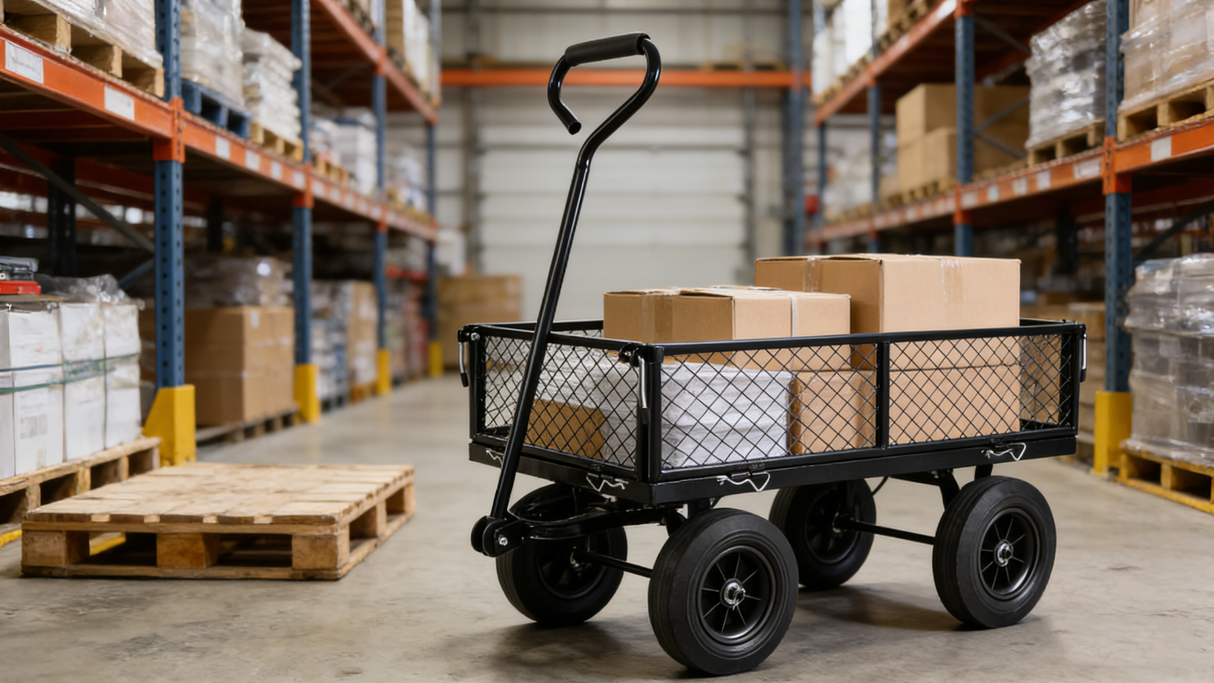 Solid Wheels Garden Cart Wagon