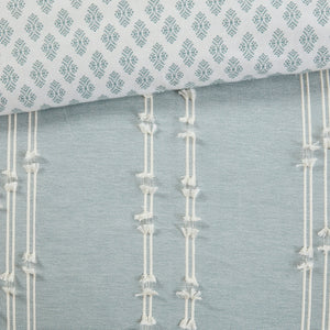 King/Cal King 3 Piece Cotton Jacquard Duvet Cover Set