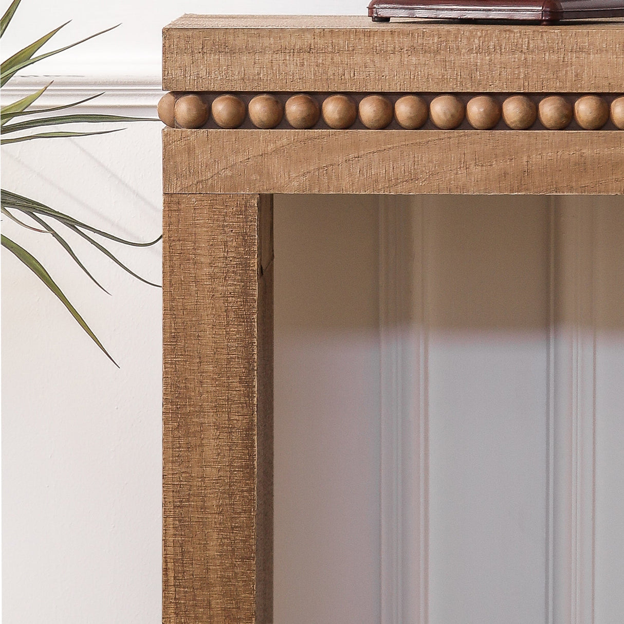 Rustic Manufactured Wood Console Table with Beaded Accent, 64L x 14W x 32H