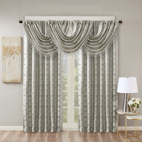 Jacquard lined total blackout rod pocket/back tab curtain panel (only 1 pc panel)