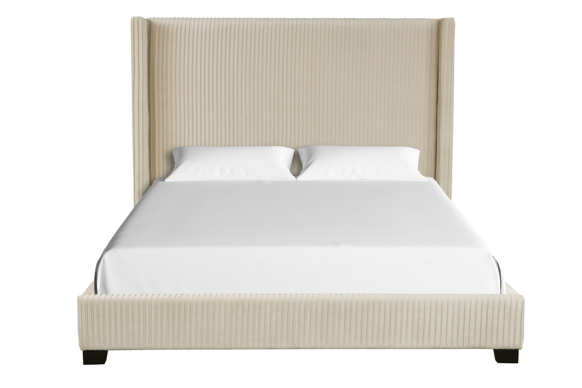 Upholstered Bed, Space-Saving Design