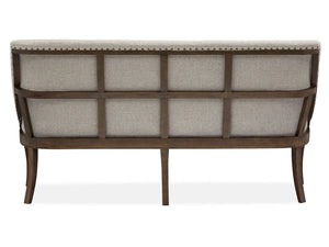 Roxbury Manor - Bench With Upholstered Seat and Back - Homestead Brown