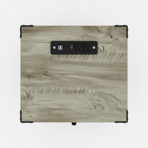 Farmhouse Nightstand, Charging Station & Storage