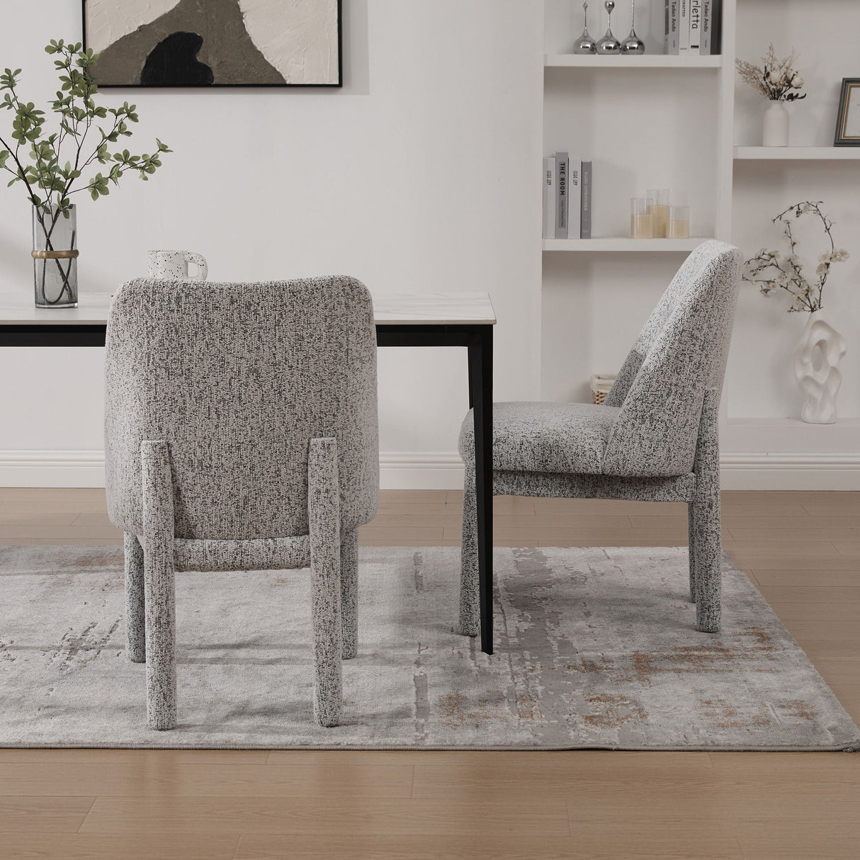 Wide Minimalist Dining Chair