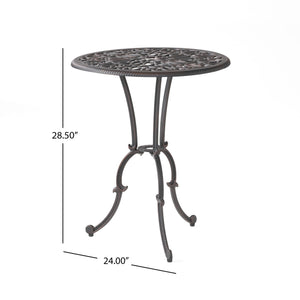 Charleston 3 Pieces Cast Bistro Set - Copper