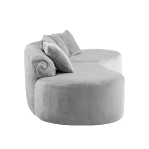 Modern Curved Sofa With Pillows