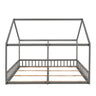 House Platform Beds, 2 Shared Beds, Metal Frame With Guardrails
