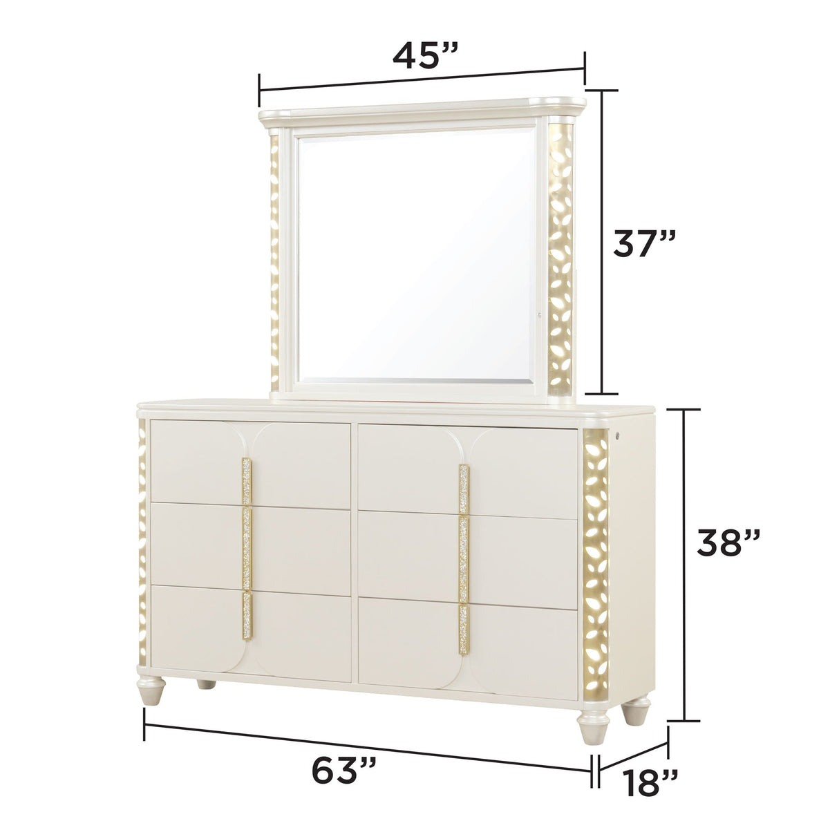 Cinderella - Bedroom Set With LED