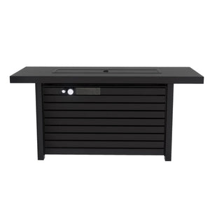 Outdoor Fire Pit Table & Lid - Black
