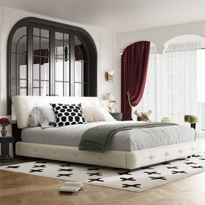 Tufted Headboard With Extra-Large Ultra-Soft Cloud Pillow Design