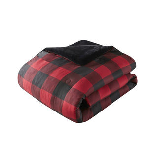 King/Cal King Faux Wool to Faux Fur Down Alternative Comforter Set