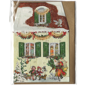 Miniature Advent Card - The Carolers' House