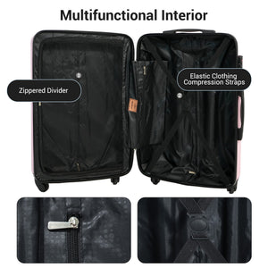 7-Piece Luggage Set ABS Lightweight & Durable with Spinner Wheels