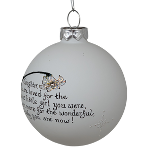 Christmas Keepsake Glass Ornament - Daughter - You are Loved