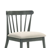 Modern Spindle Back Dining Chairs, Set of 2