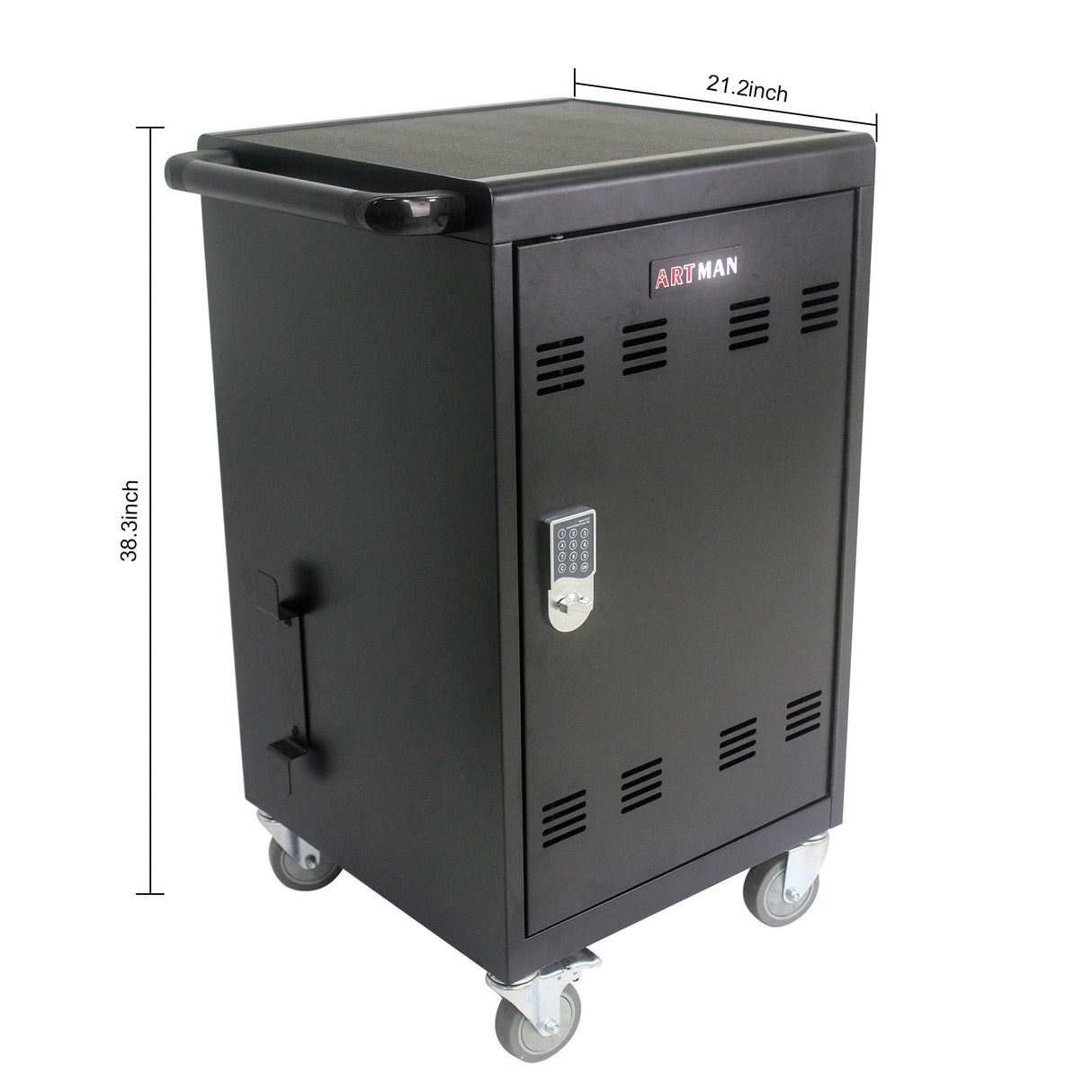 Mobile Charging Cart and Cabinet for Tablets and Laptops - 30 Device Capacity