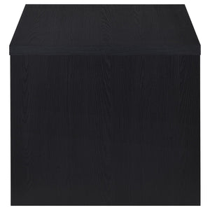 Knapp Engineered Wood Square Side End Table Black