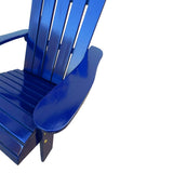 Ehomexpert Classic Wood Children Adirondack Chair Blue Solid Wood Indoor Outdoor