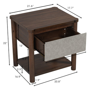 Modern Queen Bed Frame Set with 2 Nightstands