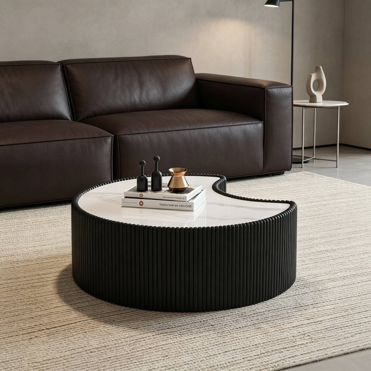 Light Sintered Stone Top Coffee Table