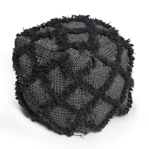 Jumanji - Handcrafted Wool And Cotton Pouf - Brown