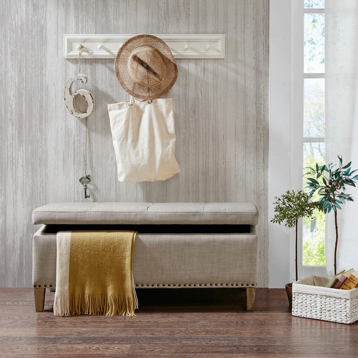 Modern Tufted Top Soft Close Storage Bench