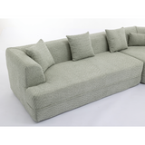 Modular Sofa Modern Minimalist Style Green Upholstered