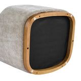 Indoor Dining Chair Set of 2 in Creamy Oatmeal Upholstered Fabric