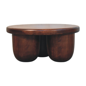 Solid Wood Clara Sculpted Coffee Table