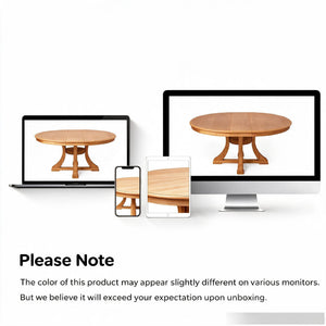 7-Piece Round Extendable Solid Wood Dining Table Set