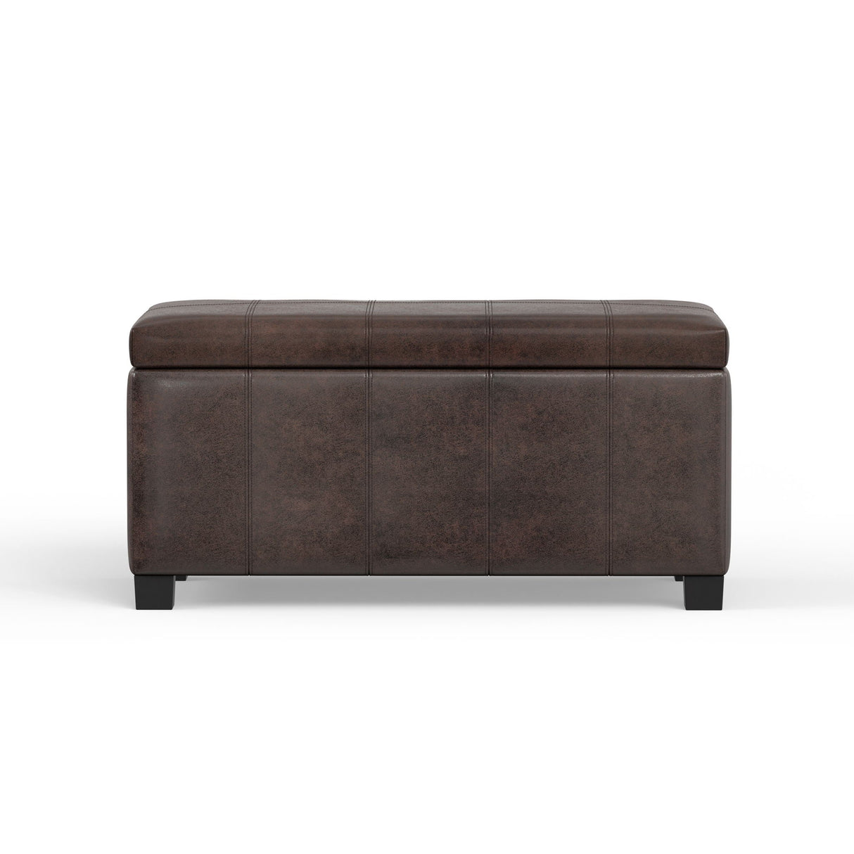 Dover - Storage Ottoman Bench - Distressed Brown