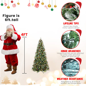 7Ft Christmas Tree with 450 Warm Lights