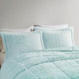 King Ombre Shaggy Long Fur Comforter Mini Set