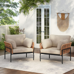 Rope Lounge Chair With Cushions for Modern Spaces