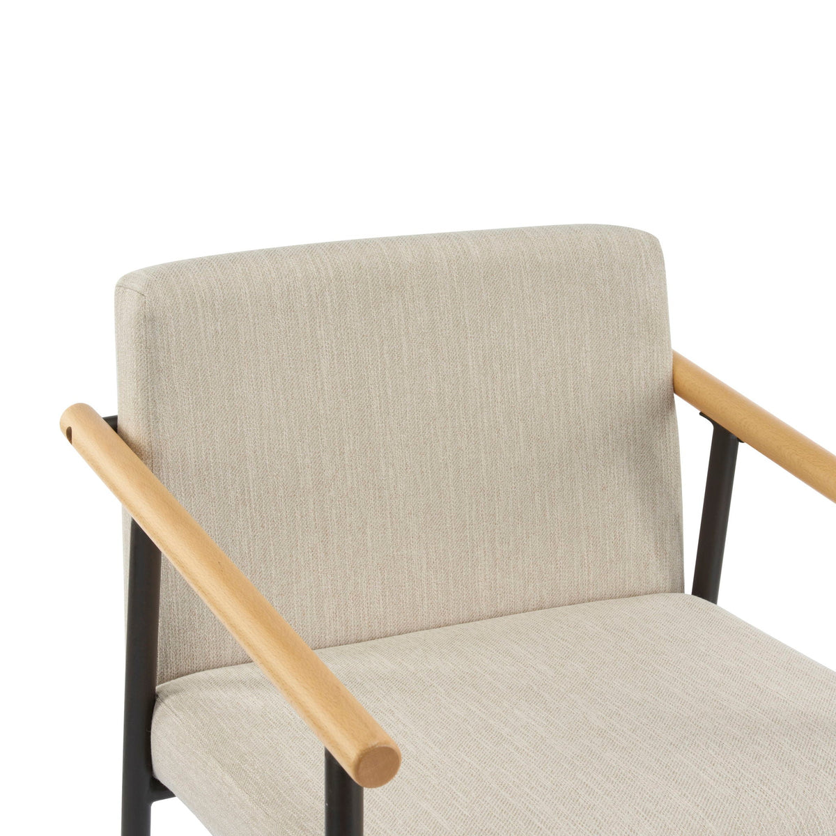 Mid Century Modern Counter Stool Set With Iron Frame