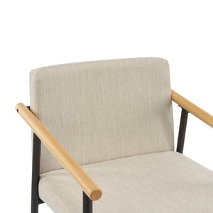 Mid Century Modern Counter Stool Set With Iron Frame