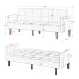 Velvet Futon Couch Convertible Folding Sofa Bed