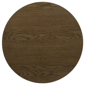 Kessler Round Sculptural Wood End Table Brown