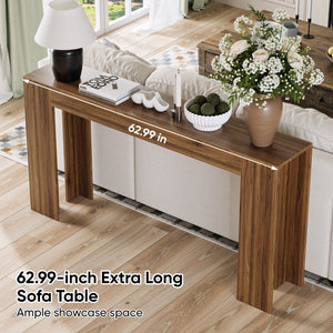 Farmhouse Style Extra Long Walnut Console Table