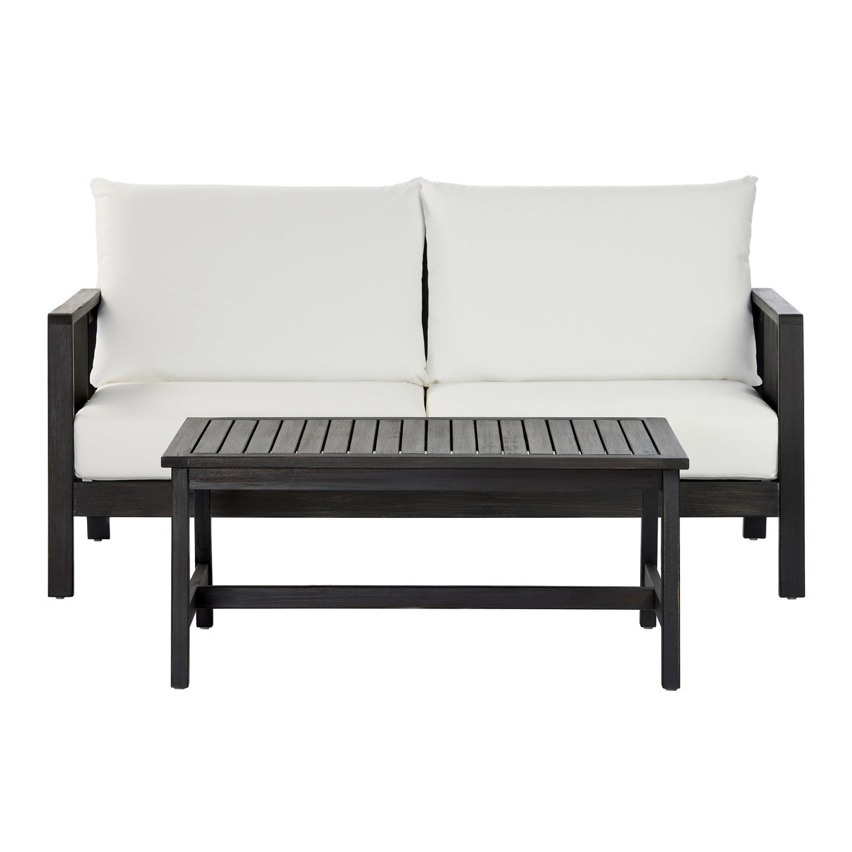 2 Piece Outdoor Loveseat and Coffee Table Set