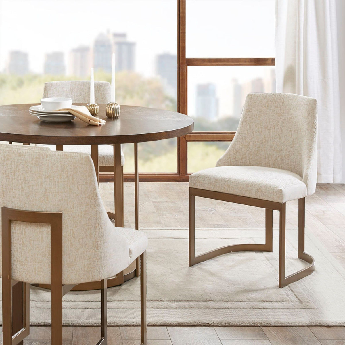 Contemporary Modern Accent Dining Chairs (Set of 2)