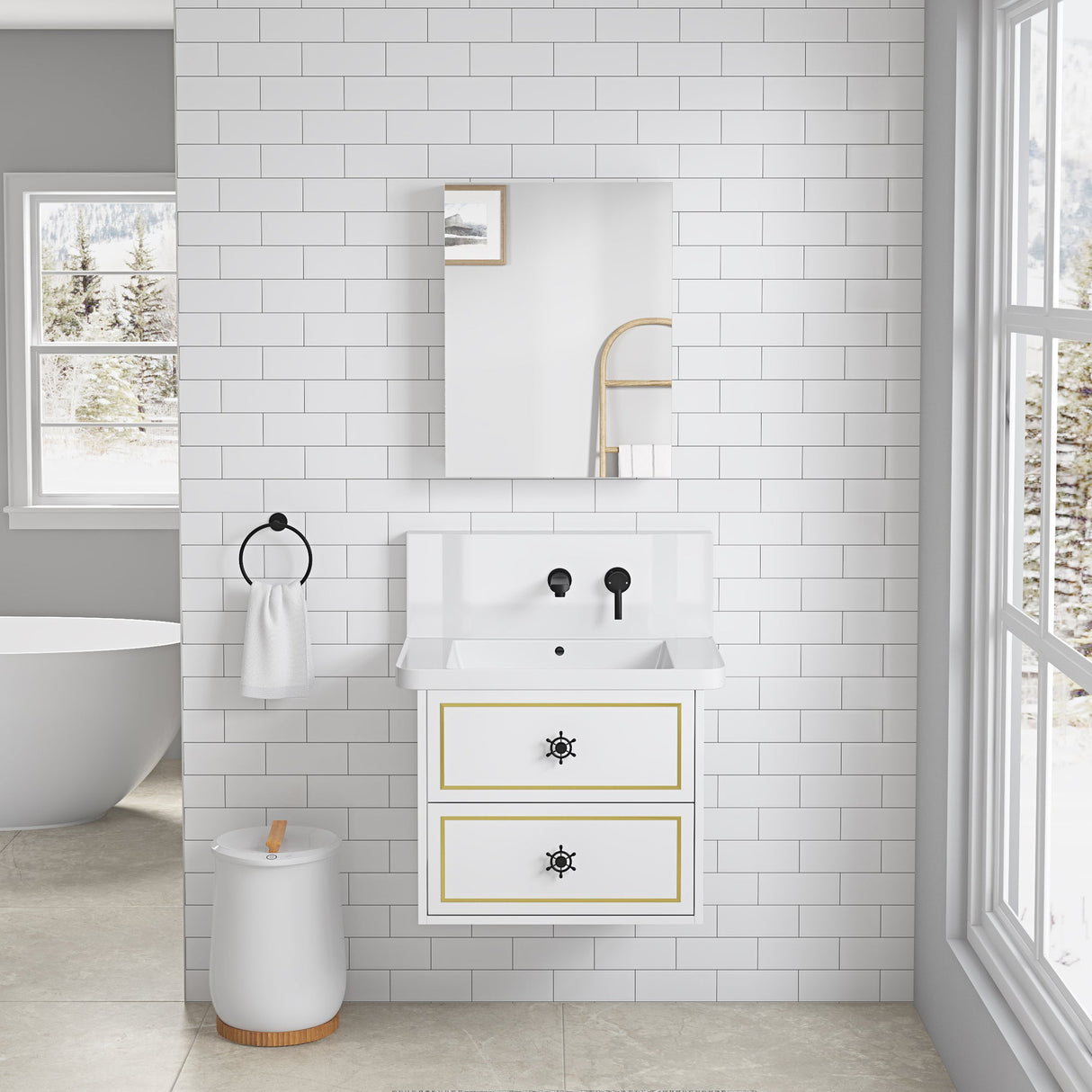 20'' W x 26'' H Frameless Mirror Medicine Cabinet